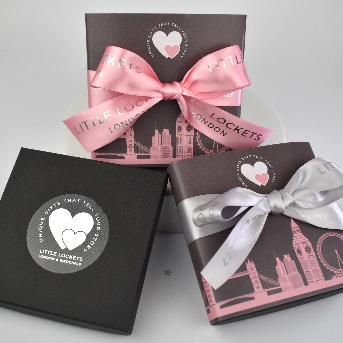 Your bracelet will arrive in a branded gift box or choose to upgrade to a London skyline wrap and pink or grey ribbon tie
