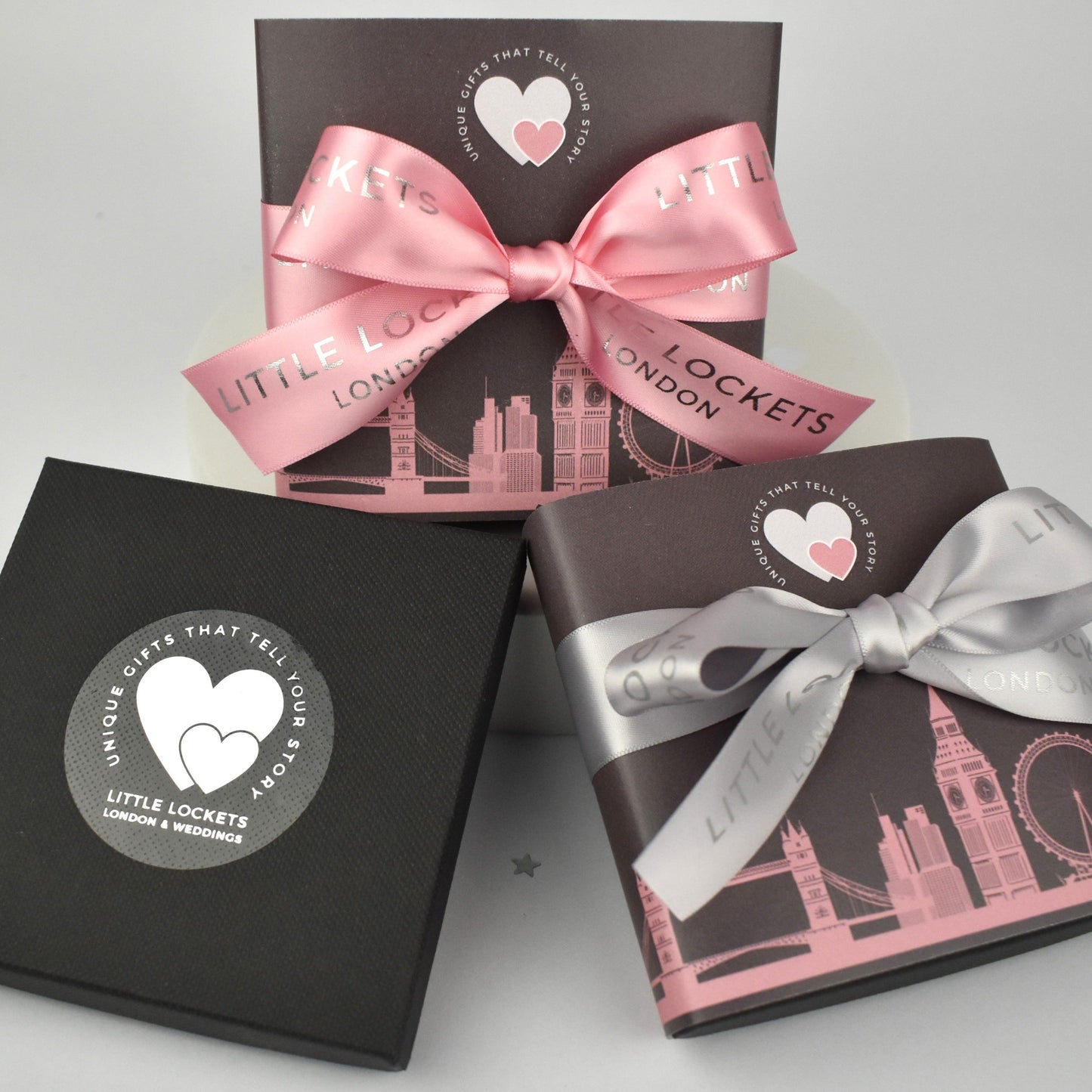 Your choice of gift wrap - free logo box or upgrade to a London wrap and pink or grey ribbon tie