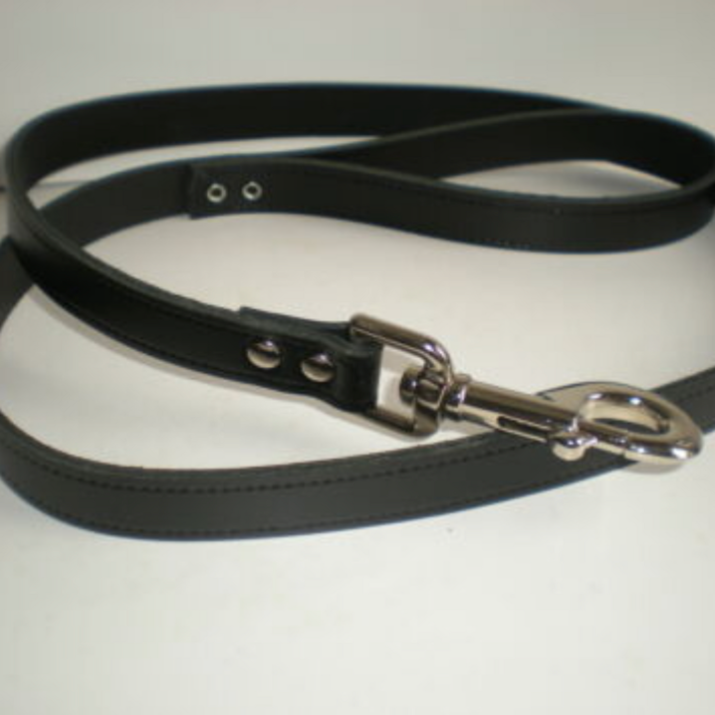 Matching black leather dog lead