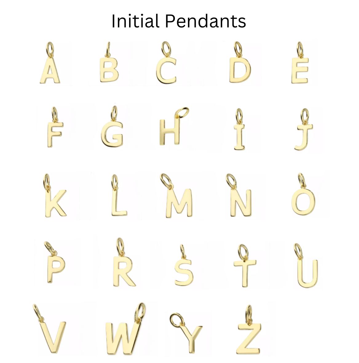 available initials - note Q ans X not available