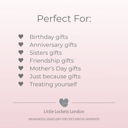Perfect for birthdays, anniversaries, sisters, friendship, mother's day, just because or treating yourself