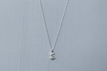 Alphabet Initial Pendant in two-tone sterling silver and 18ct yello gold plate 
