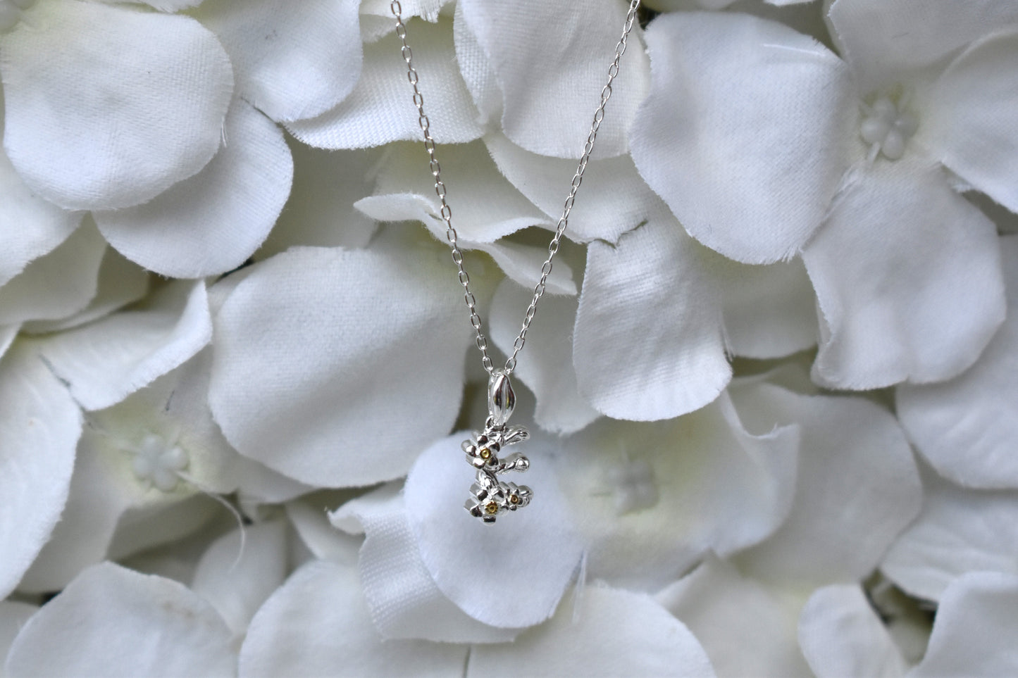 Alphabet Initial Pendant in two-tone sterling silver and 18ct yello gold plate