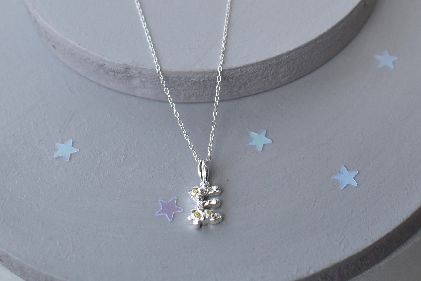 Alphabet Initial Pendant in two-tone sterling silver and 18ct yello gold plate