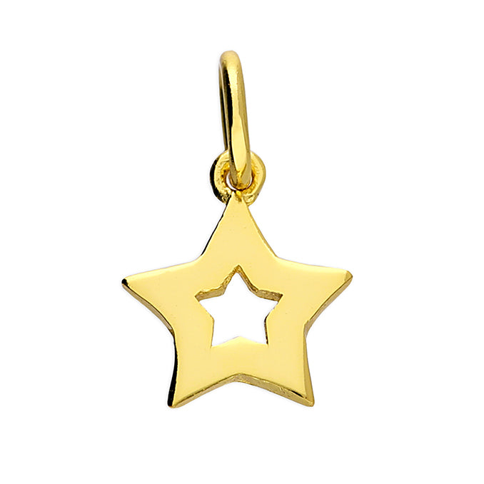 4mm gold plated star charm