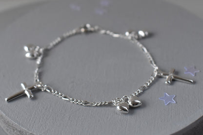 Hearts & Crosses Bracelet
