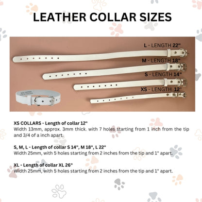 Leather Collar sizing chart
