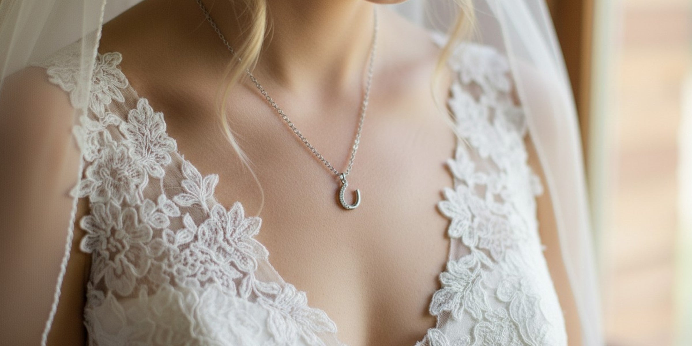 sterling silver bridal horseshoe pendant from bouquet charm
