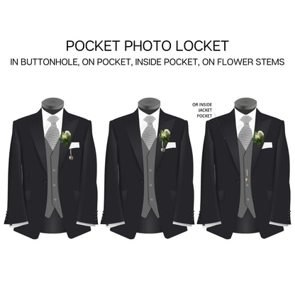 Three ways to wear the oval pocket photo locket.
