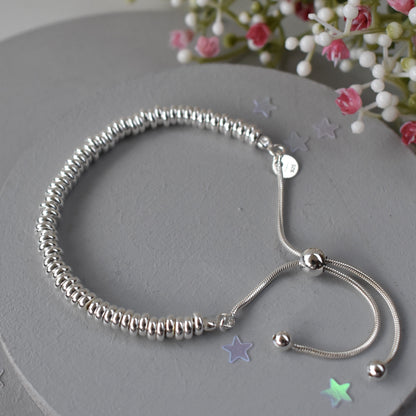 All Silver Rings Slider Bracelet sterling silver rings and a secure ball fastening, it offers a perfect fit and effortless sophistication