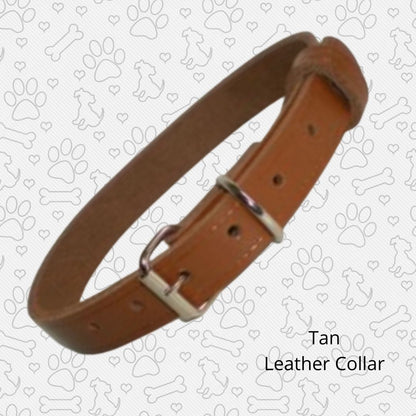 Tan Leather Collar various sizes