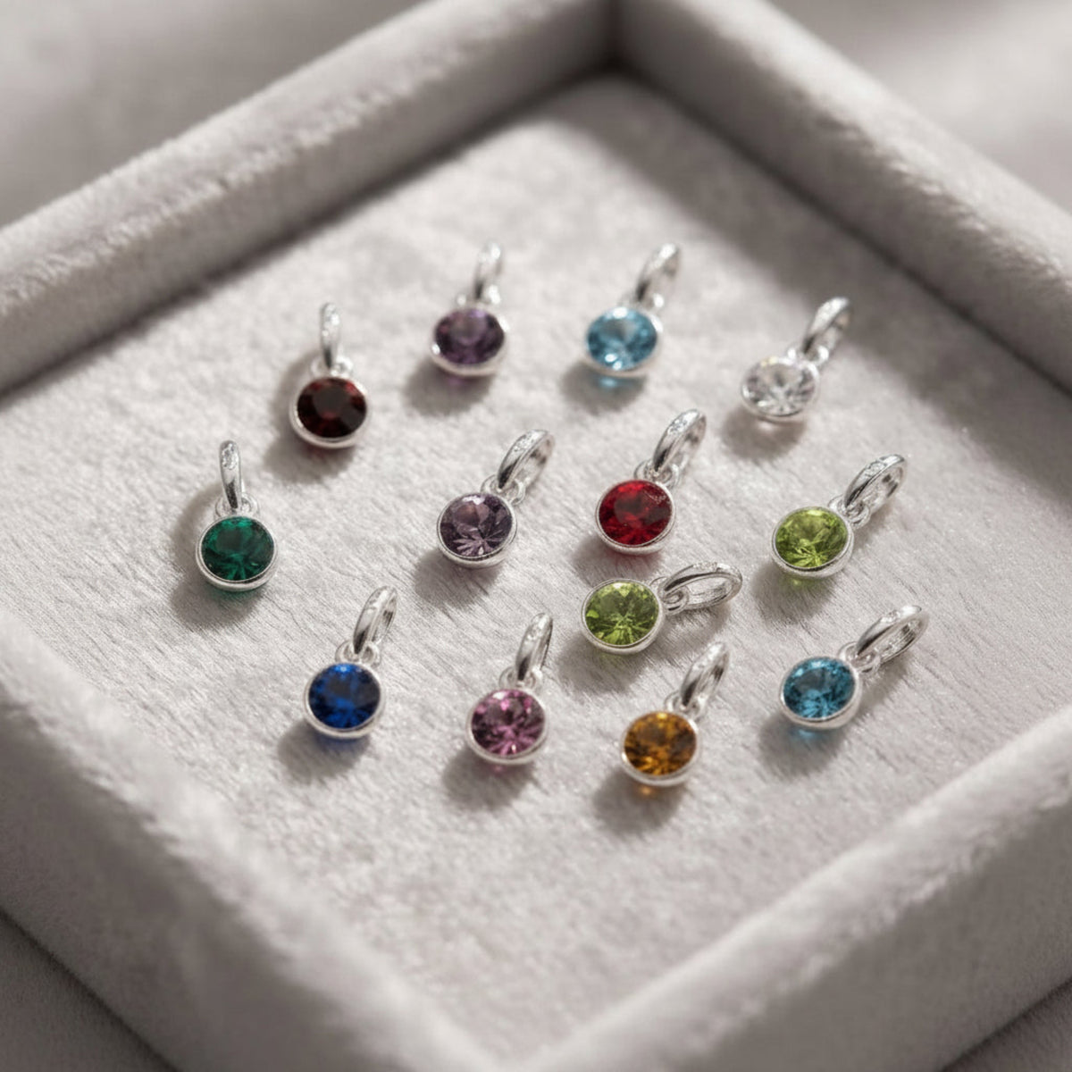 Forever Connected Sterling Silver Beaded Birthstone Bracelet - Personalised Family Birthstones