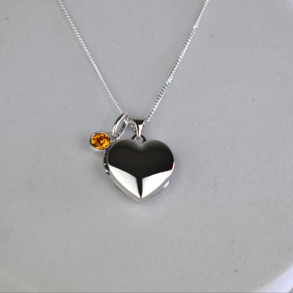 Heart-shaped photo locket keepsake gift for Christening or Baptism