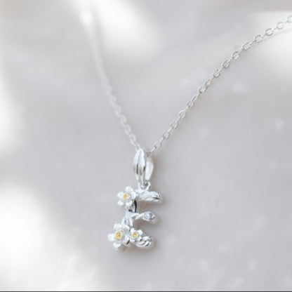 Alphabet Initial Pendant in two-tone sterling silver and 18ct yellow gold plate