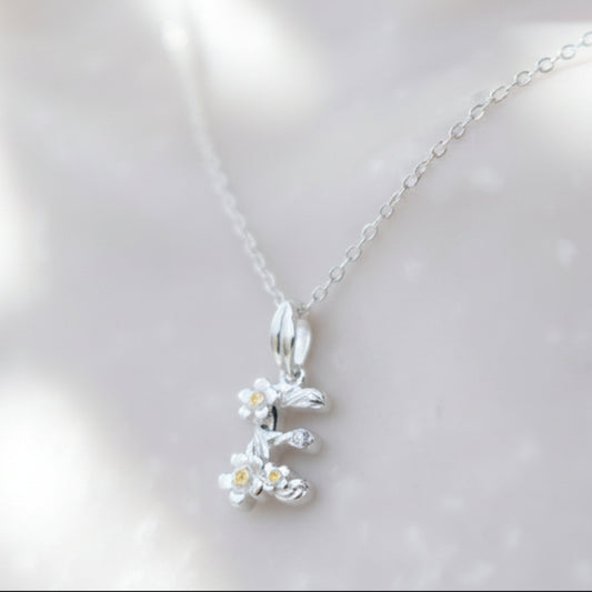 Alphabet Initial Pendant in two-tone sterling silver and 18ct yellow gold plate