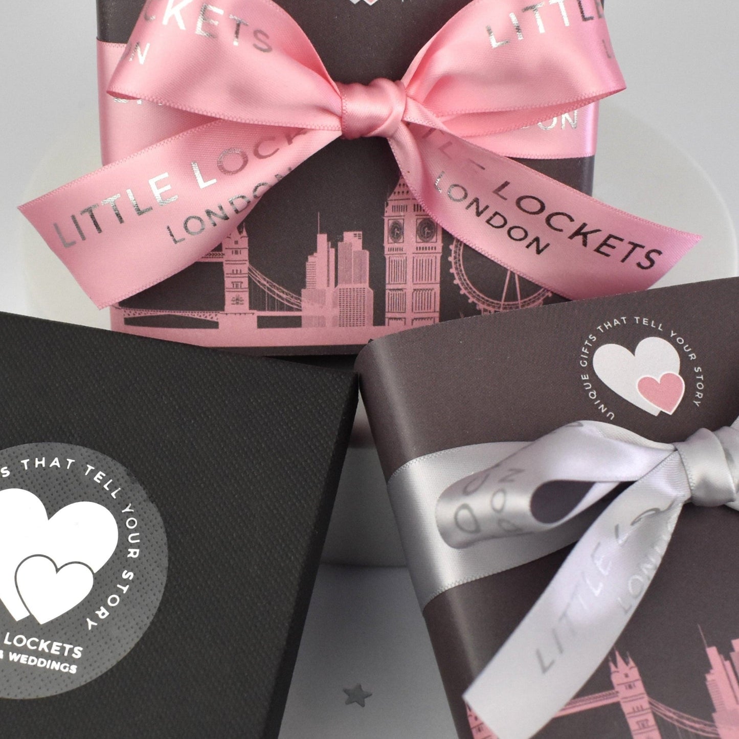 Your item will arrive in a branded gift box, or choose to upgrade your gift wrap with a Little Lockets London wrap and hand tied pink or grey branded ribbon