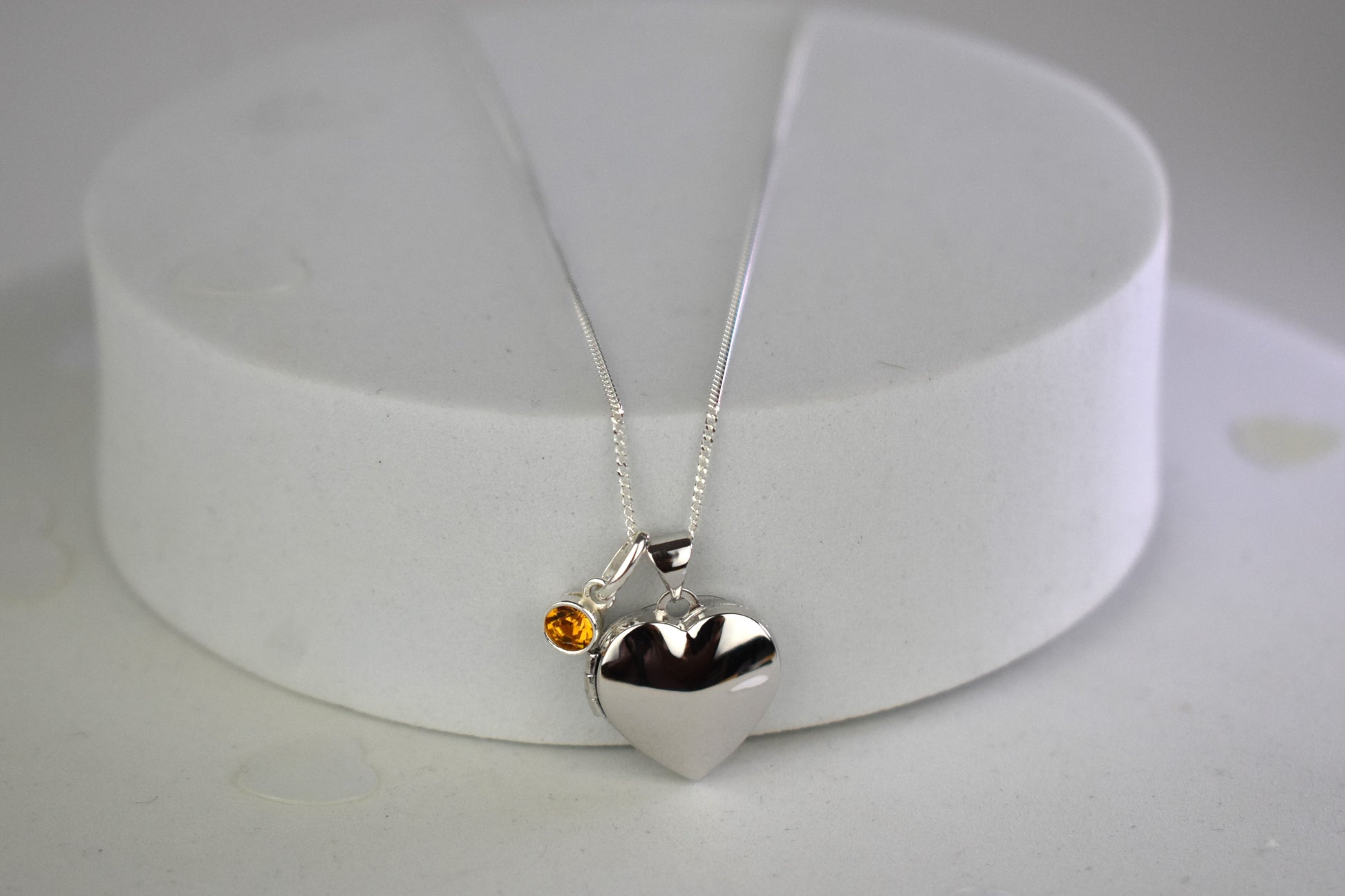 Children’s first locket with optional birthstone charm