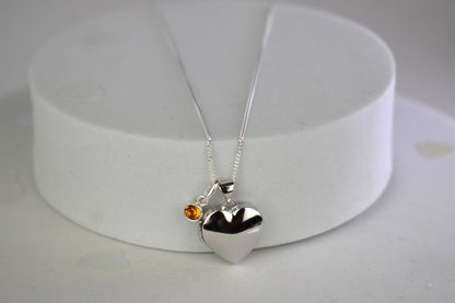 Children’s first locket with optional birthstone charm