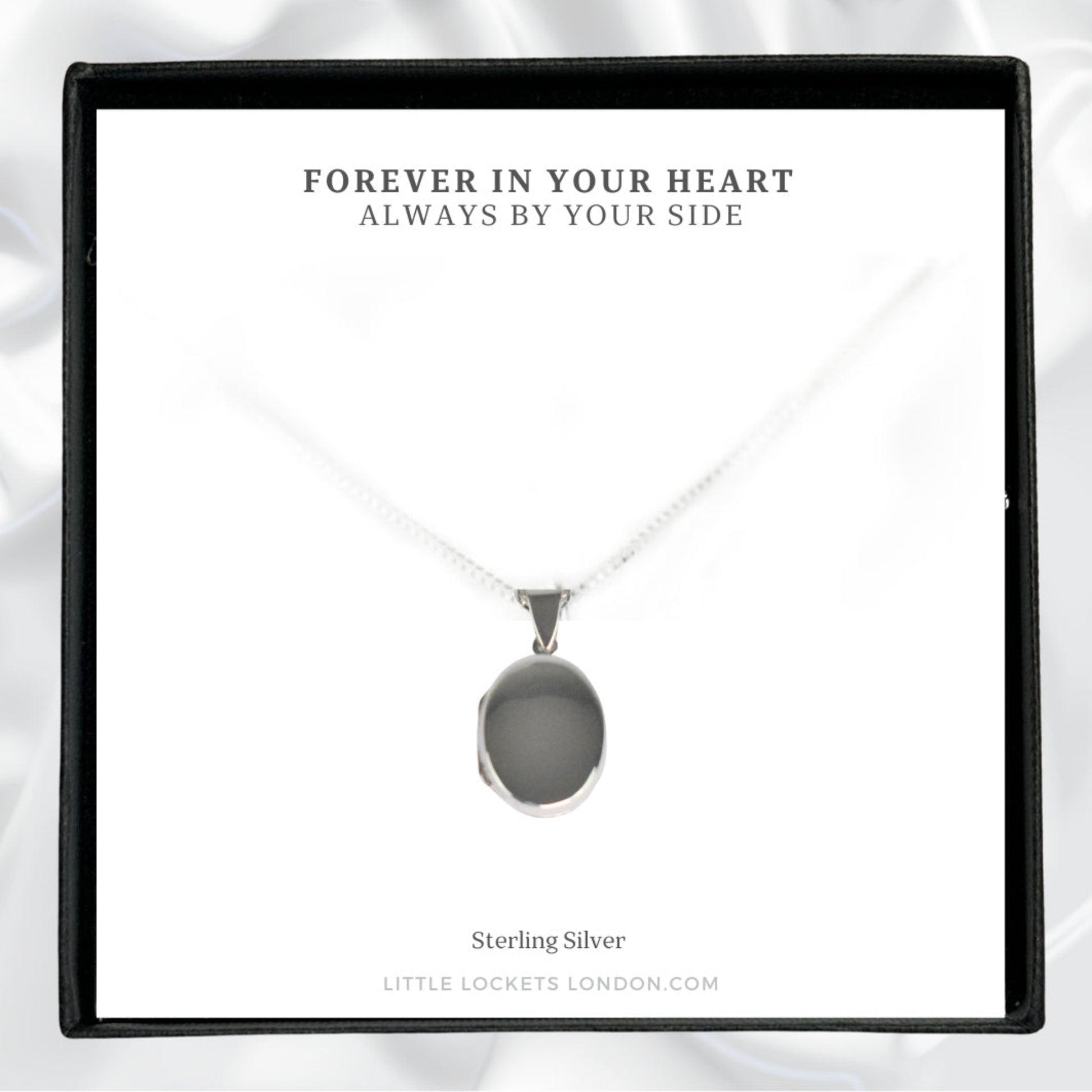 Your locket will be placed on high quality card with a message of your choice amd placed in a branded gift box.