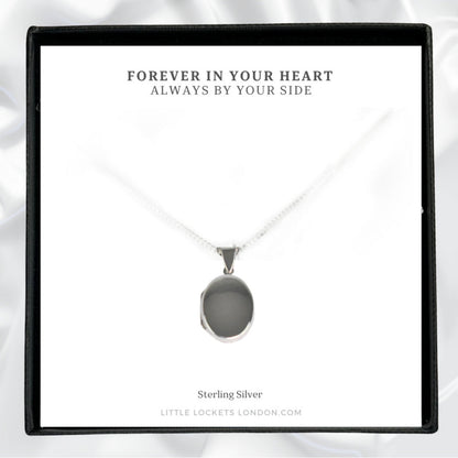 Your locket will be placed on high quality card with a message of your choice amd placed in a branded gift box.