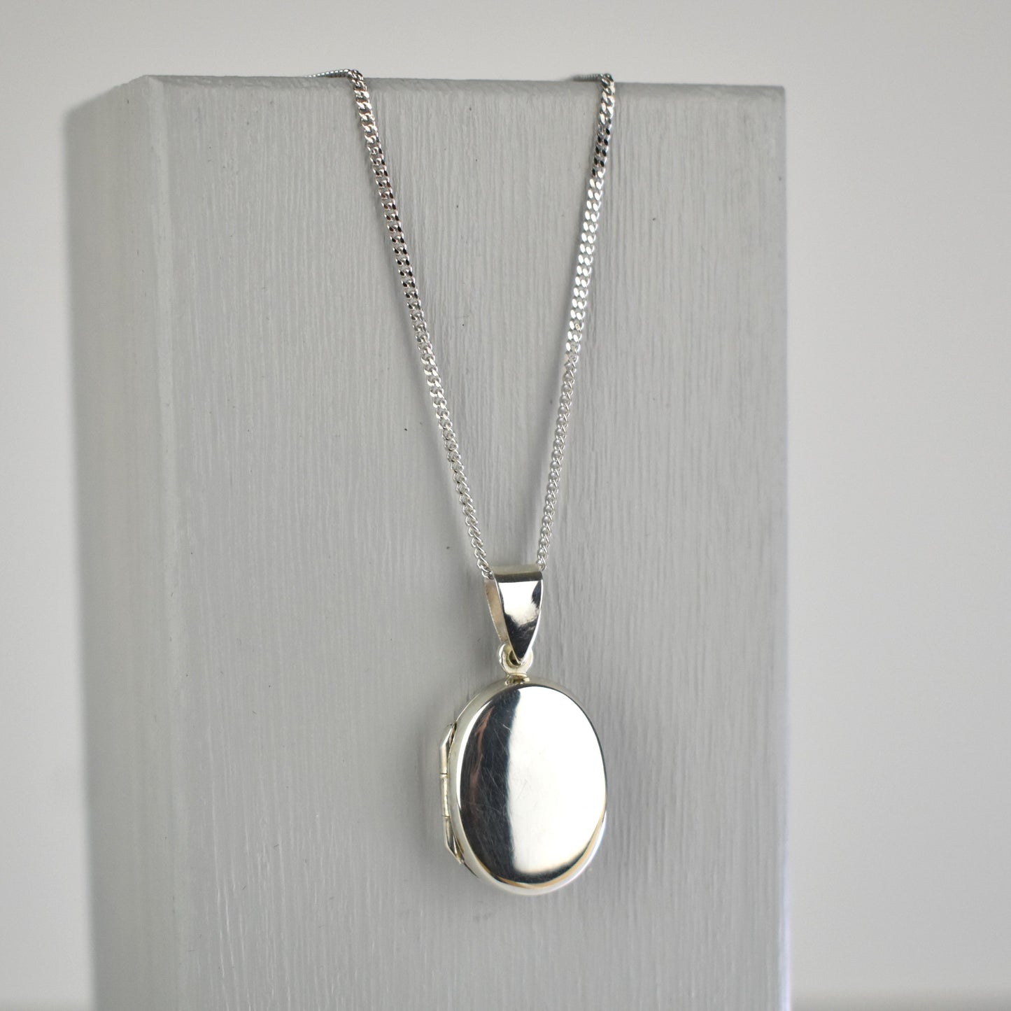 Sterling silver oval locket