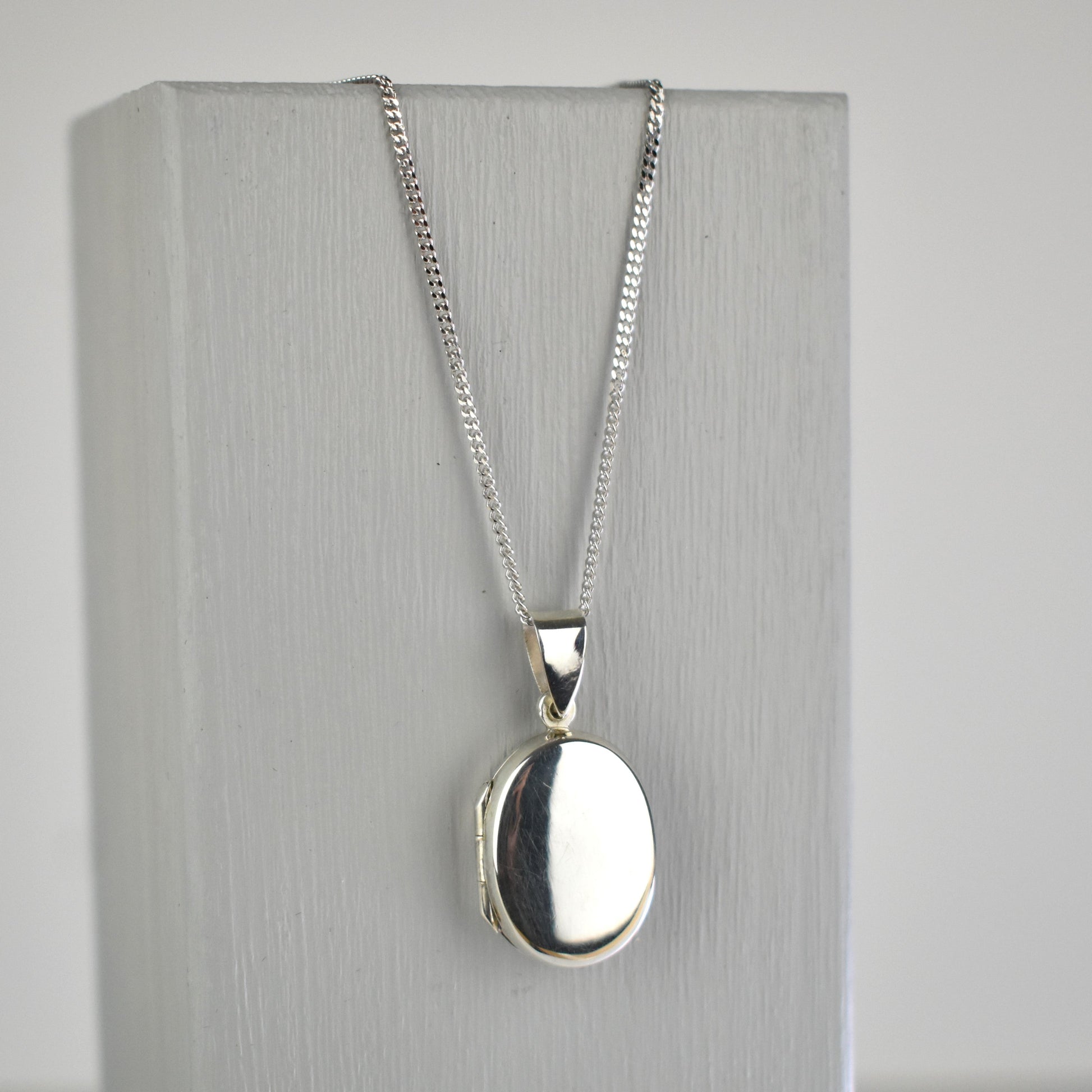 Sterling silver oval locket