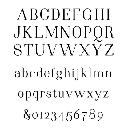 Font for cufflink engraving