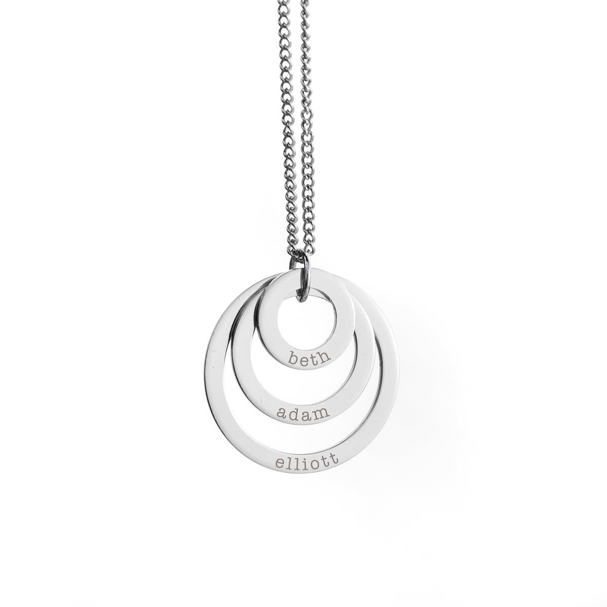 Rings of Love Personalised Name Necklace