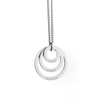 Rings of Love Personalised Name Necklace