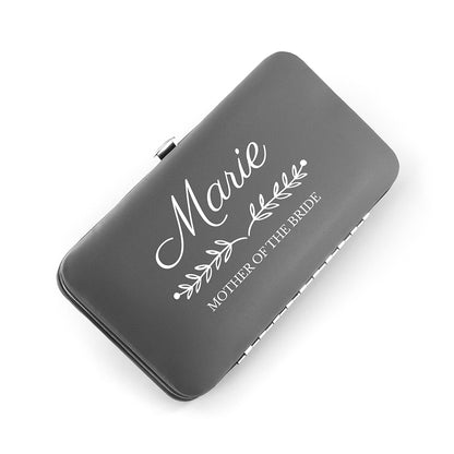 Personalized manicure set with name and wedding role