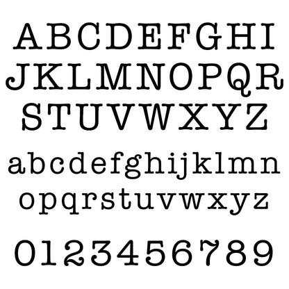 Serif Font chart