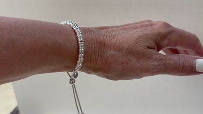 All Silver Rings Slider Bracelet sterling silver rings and a secure ball fastening, it offers a perfect fit and effortless sophistication