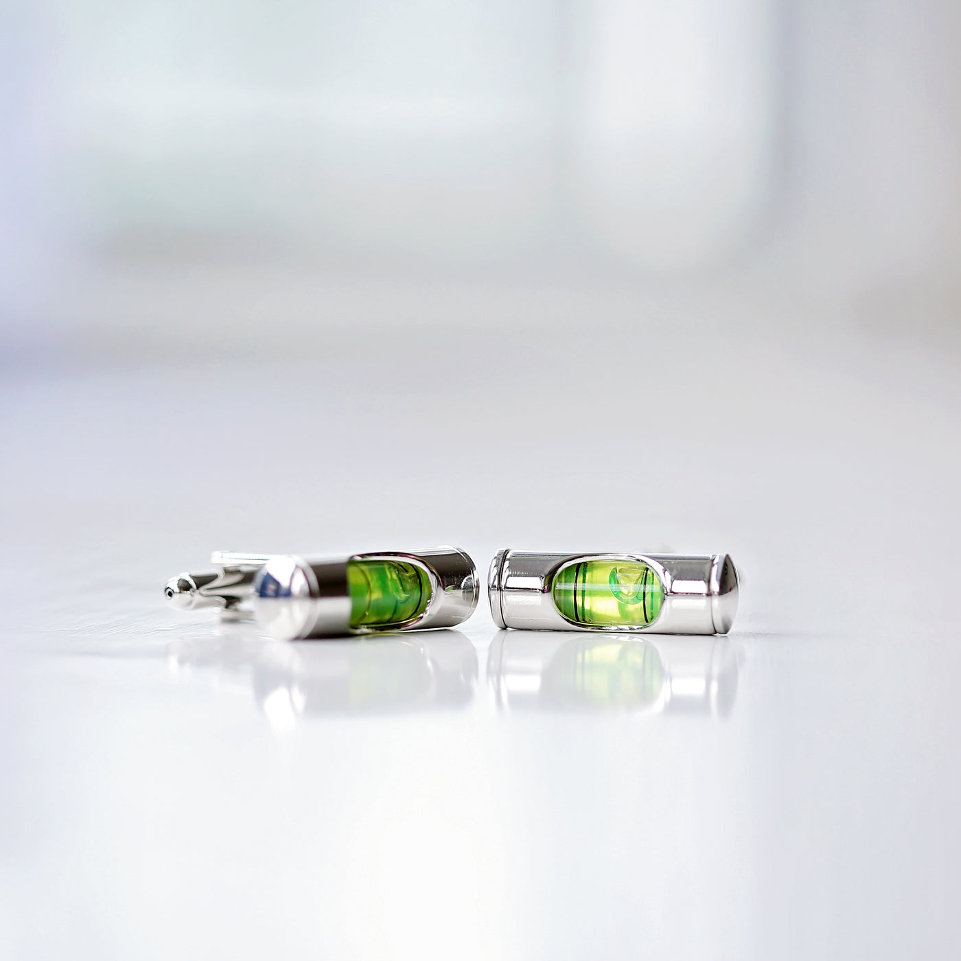 stainless steel spirit level cufflinks