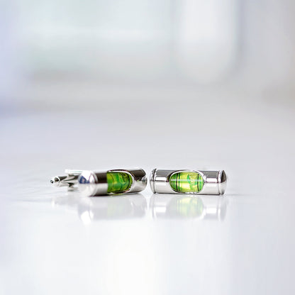 stainless steel spirit level cufflinks