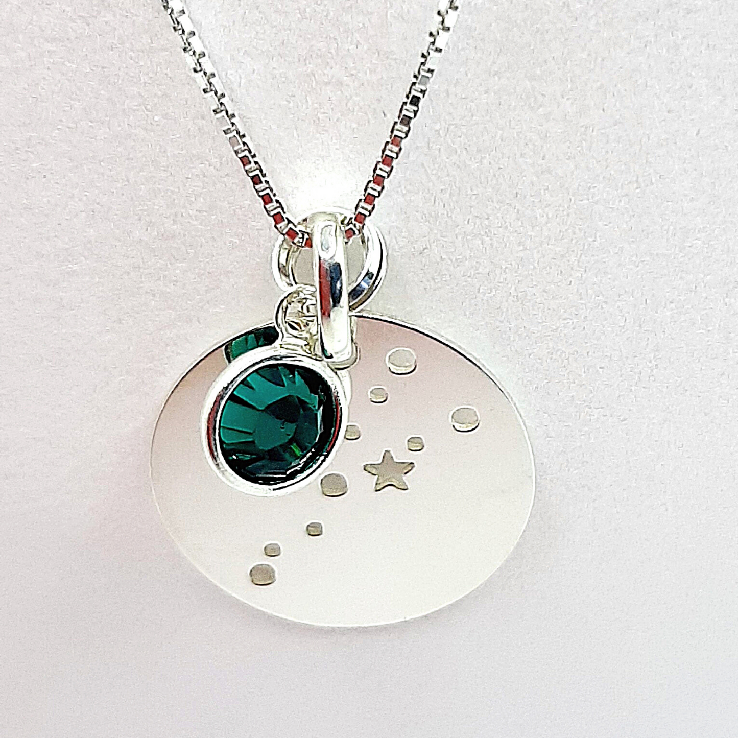 high quality birthstone on constellation pendant