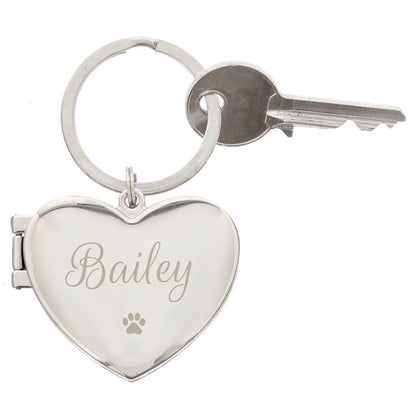 Personalised Pet photo locket keyring