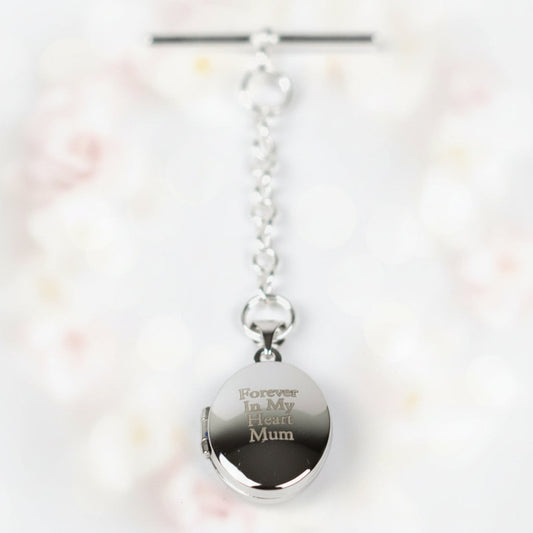Sterling Silver Mens Engraved Photo Memorial Locket. Sterling silver elegant locket features a polished finish and offers the choice of a T-bar or spring clasp fastening. On gift card in gift box.