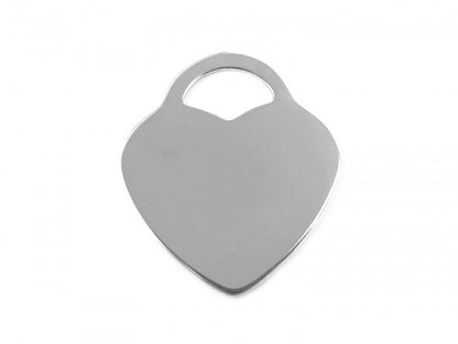 Blank example of sterling silver heart